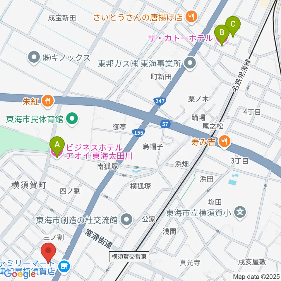カワベフルート工房周辺のホテル一覧地図