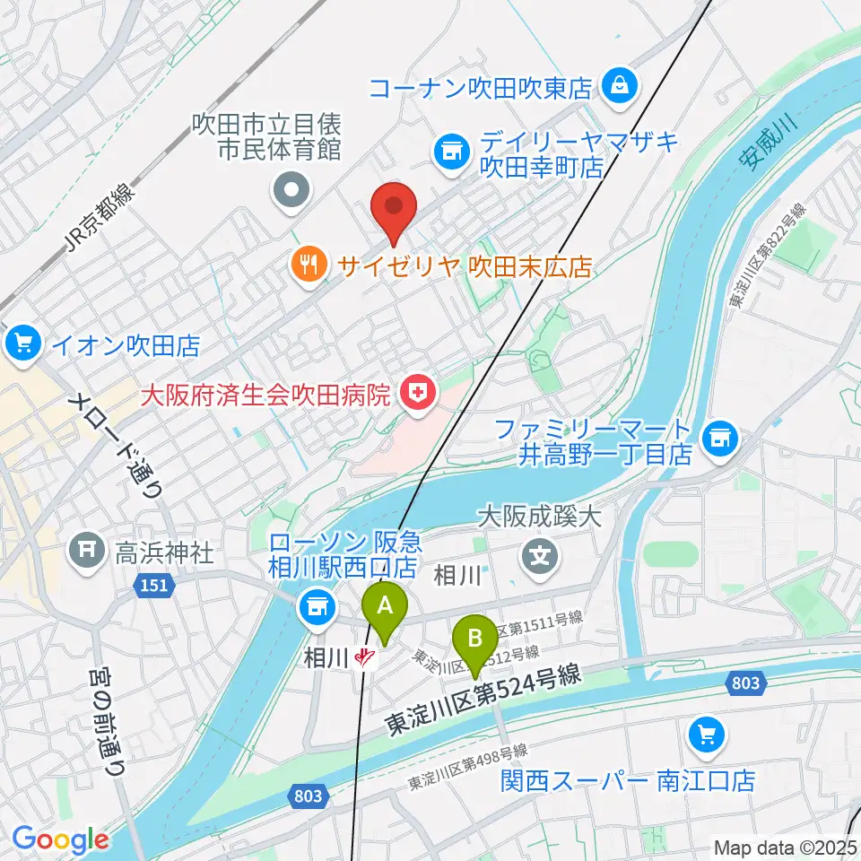 うたまくらピアノ工房周辺のホテル一覧地図