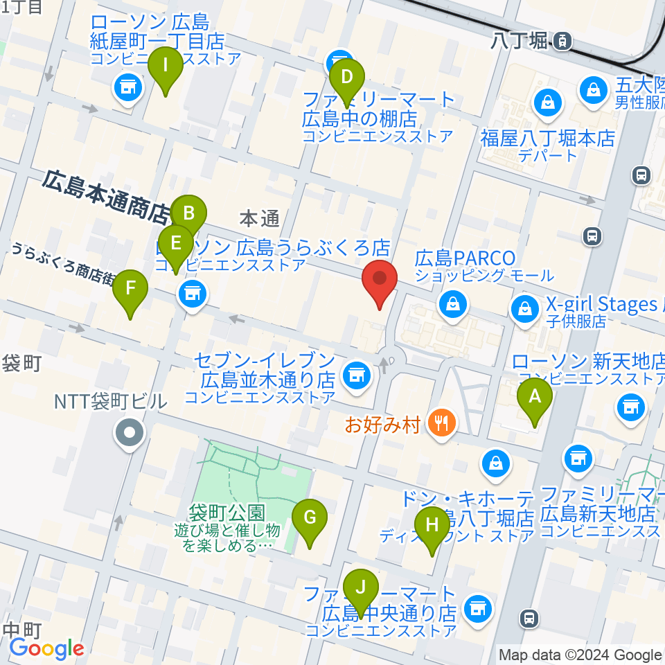 遠藤管楽器店周辺のホテル一覧地図