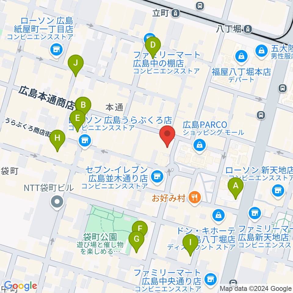 遠藤管楽器店周辺のホテル一覧地図