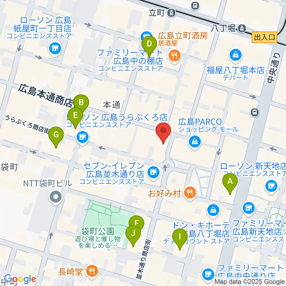 遠藤管楽器店周辺のホテル一覧地図