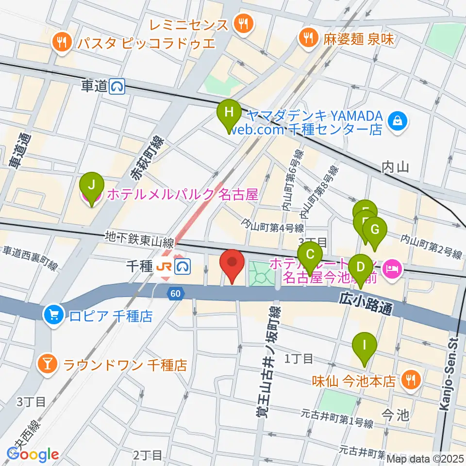 中善楽器ブレーメン周辺のホテル一覧地図