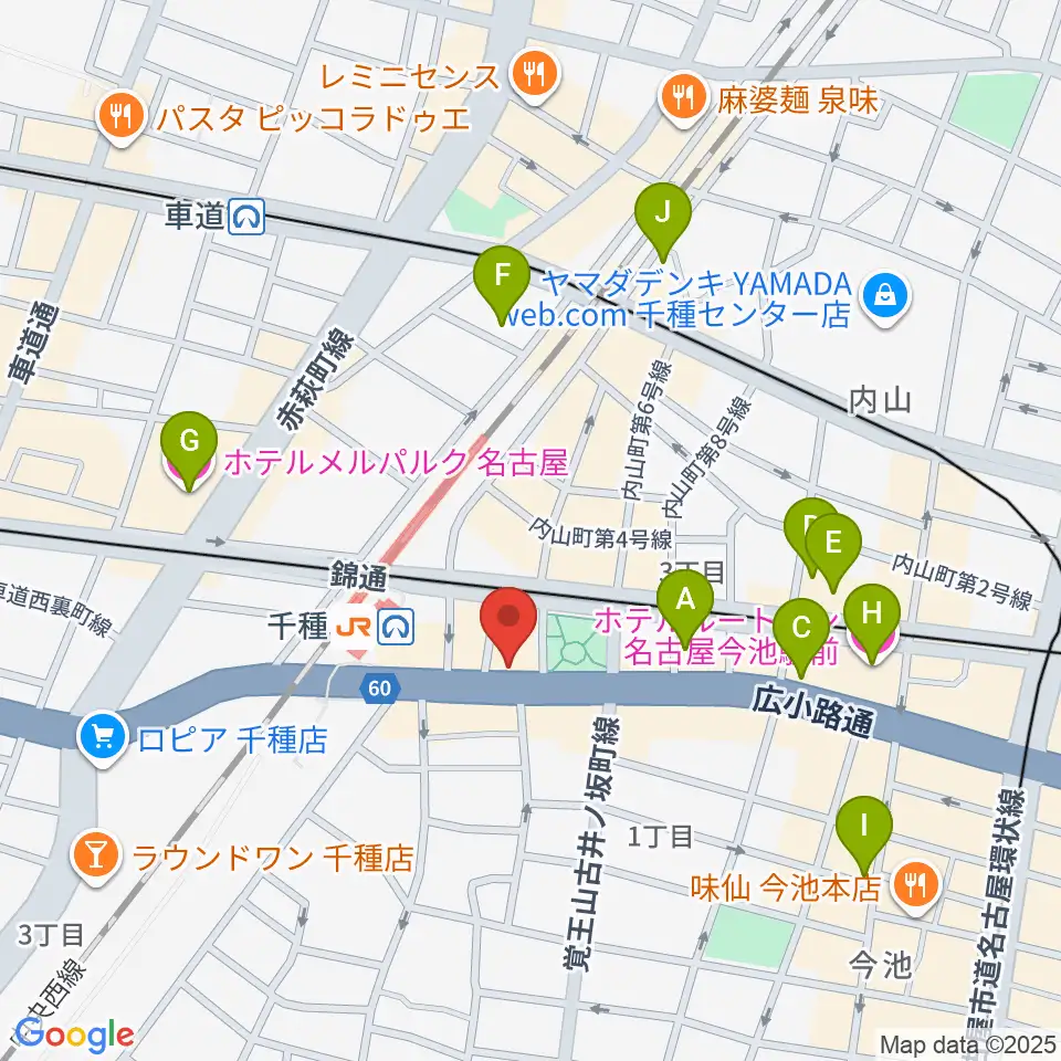 中善楽器ブレーメン周辺のホテル一覧地図