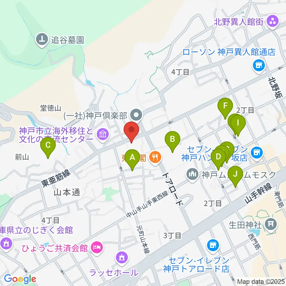 弦楽器とレコードの店プリムローズ周辺のホテル一覧地図