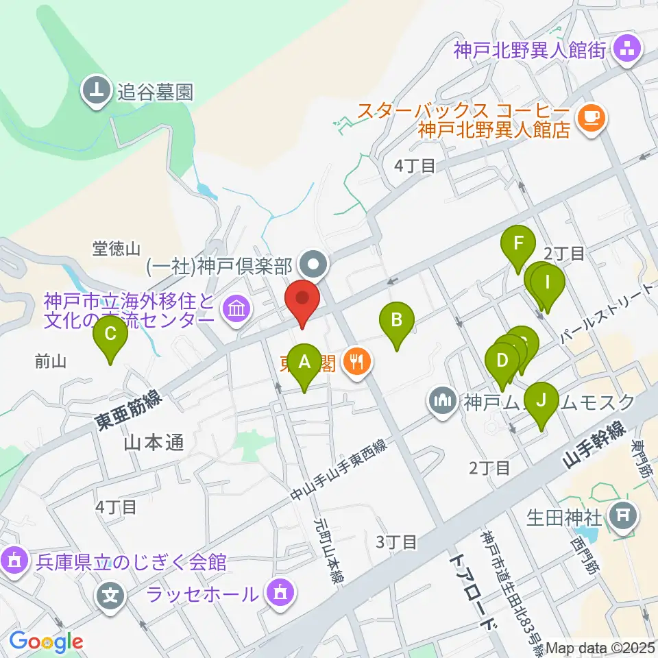 弦楽器とレコードの店プリムローズ周辺のホテル一覧地図