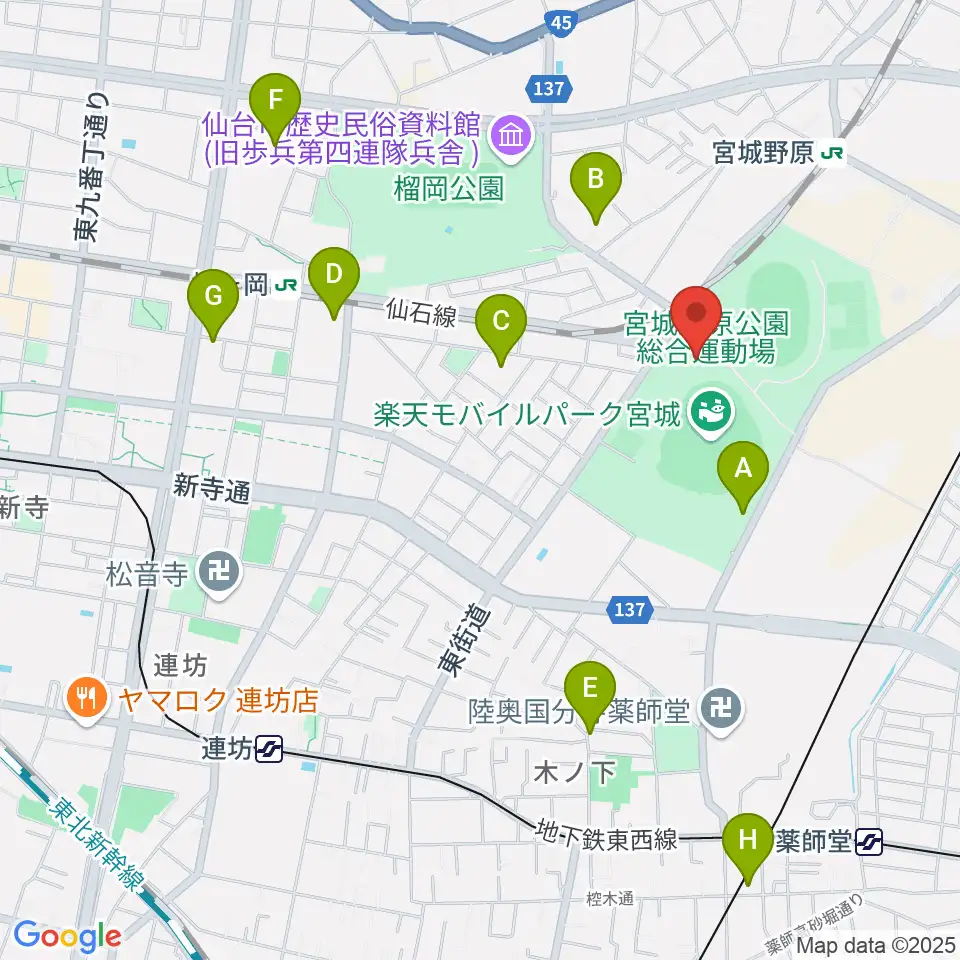 Rakuten.FM TOHOKU周辺のホテル一覧地図