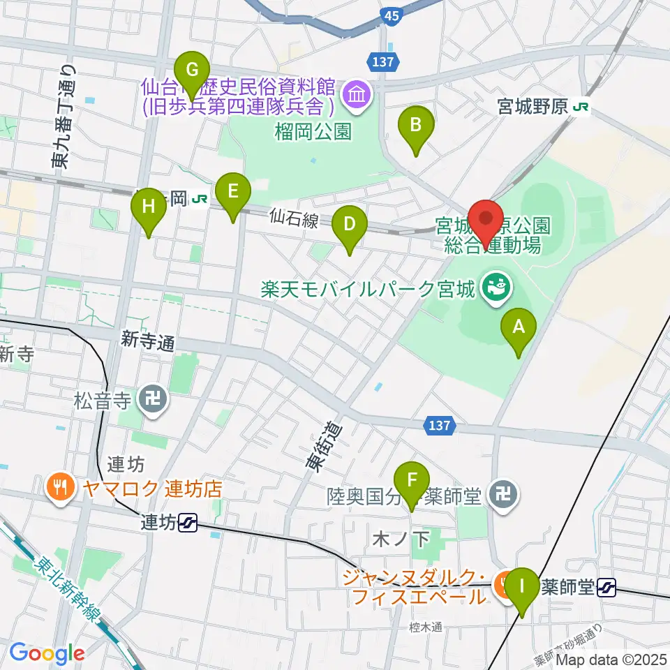 Rakuten.FM TOHOKU周辺のホテル一覧地図