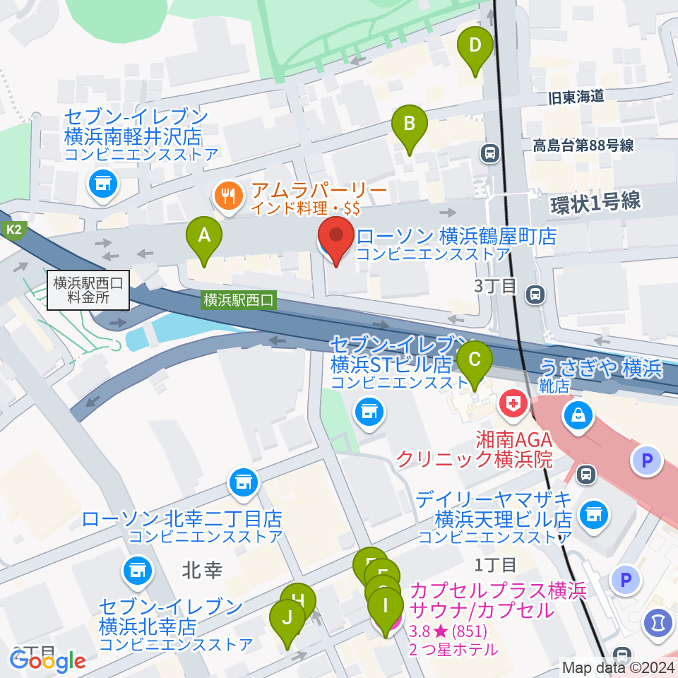 アウローラミュージックサロン周辺のホテル一覧地図