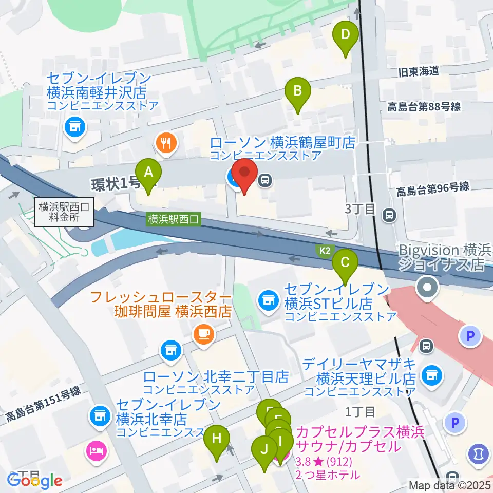 アウローラミュージックサロン周辺のホテル一覧地図