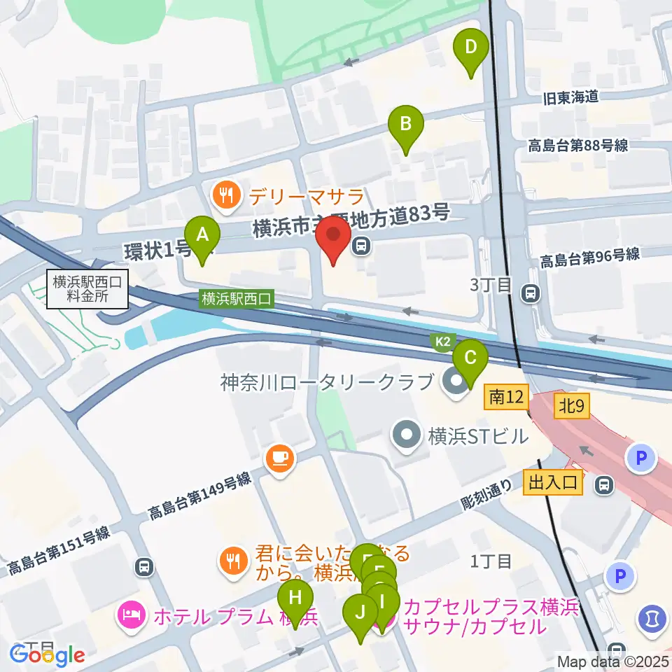 アウローラミュージックサロン周辺のホテル一覧地図