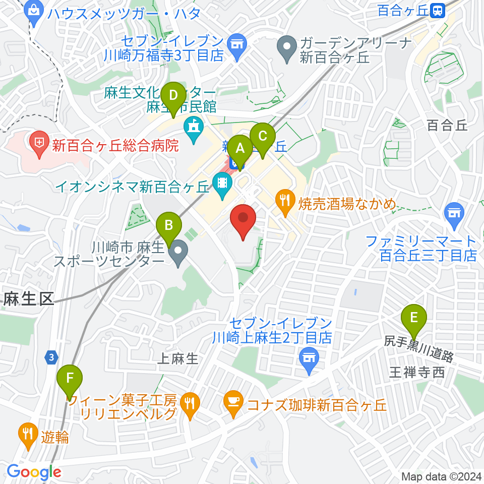 昭和音楽大学周辺のホテル一覧地図