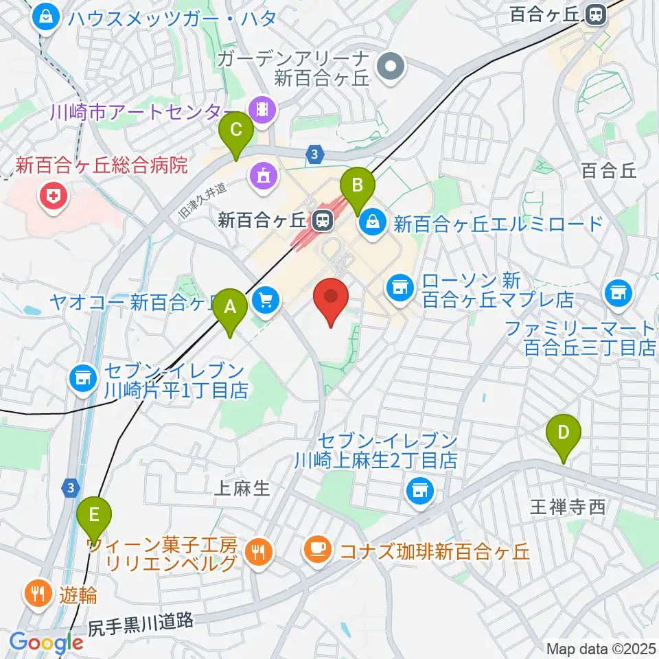 昭和音楽大学周辺のホテル一覧地図