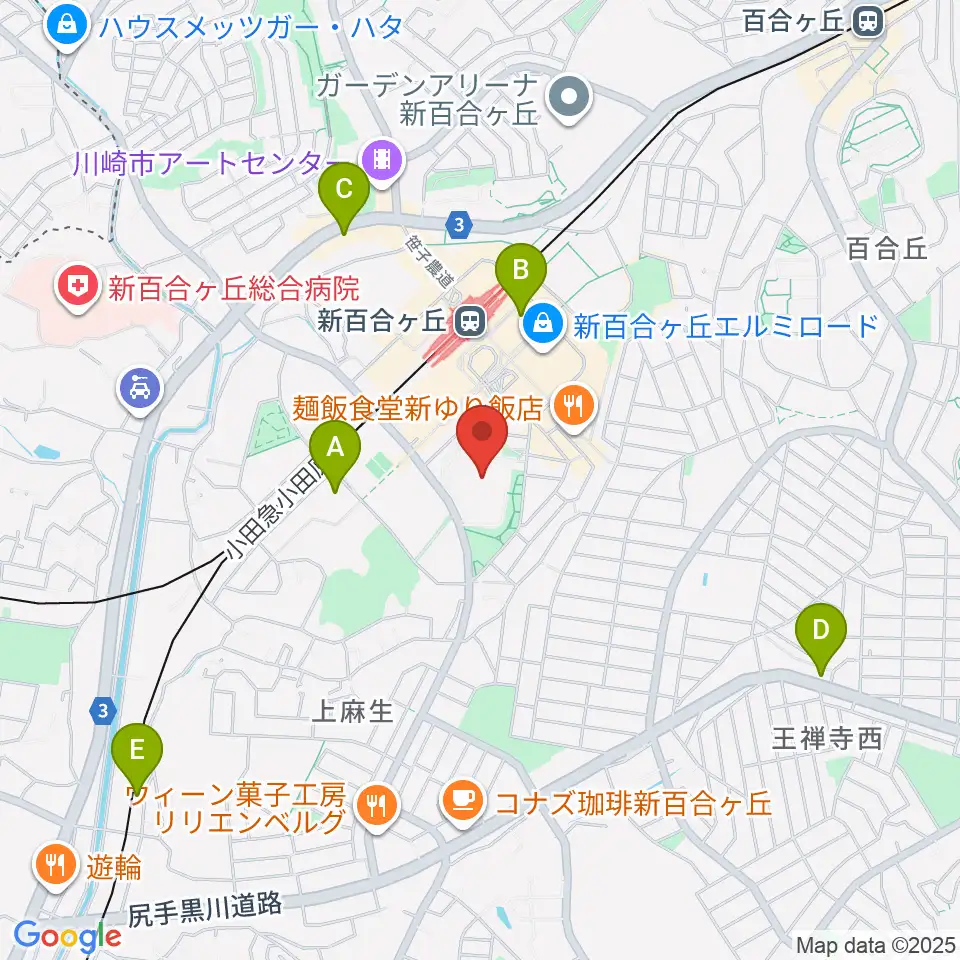 昭和音楽大学周辺のホテル一覧地図