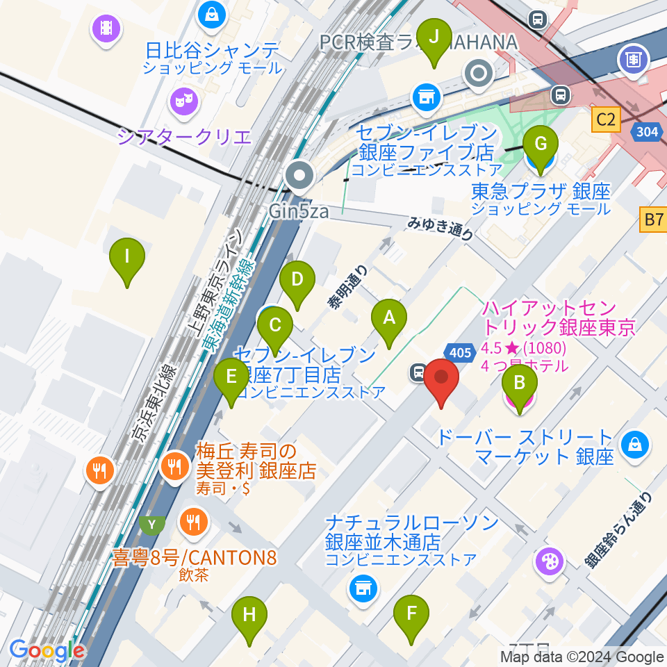 国際新堀芸術学院 東京校周辺のホテル一覧地図