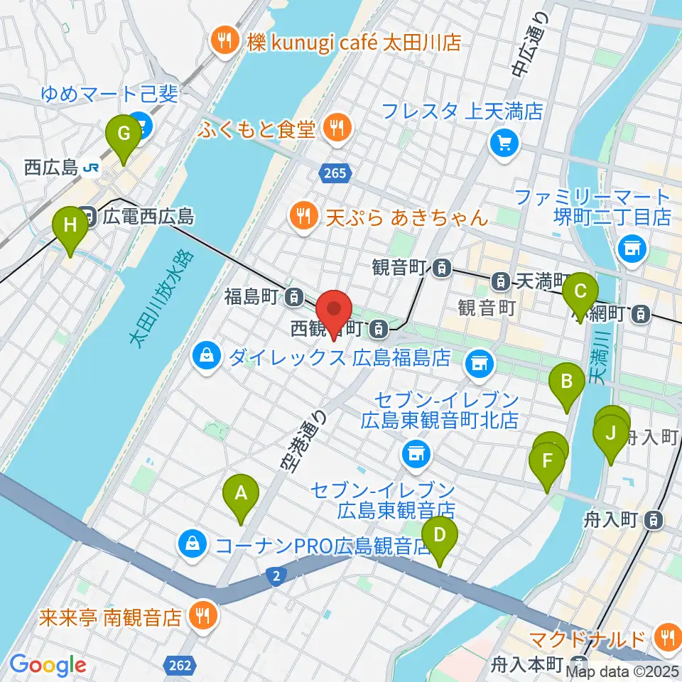 広島工業大学専門学校周辺のホテル一覧地図