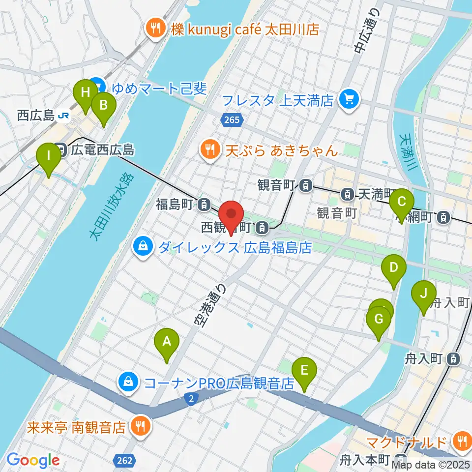 広島工業大学専門学校周辺のホテル一覧地図