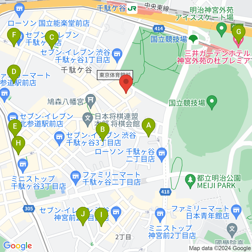 専門学校 東京クールジャパン・アカデミー周辺のホテル一覧地図