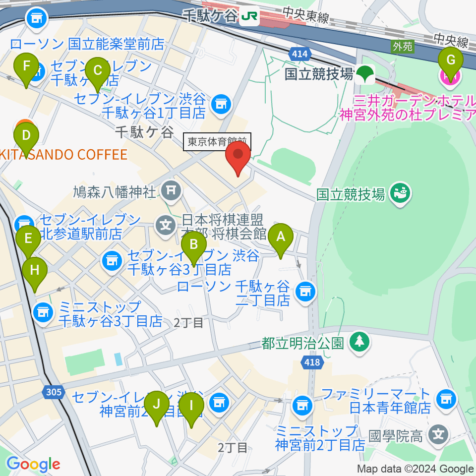 専門学校 東京クールジャパン・アカデミー周辺のホテル一覧地図