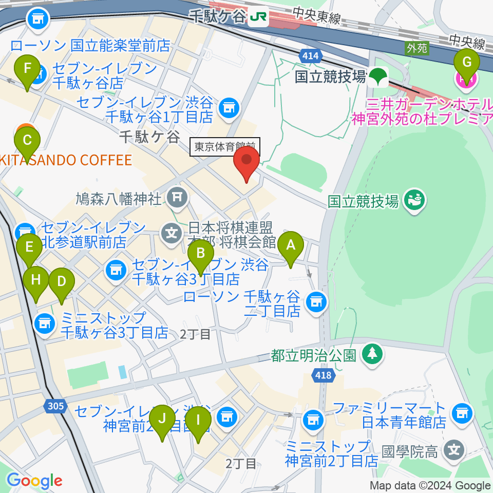 専門学校 東京クールジャパン・アカデミー周辺のホテル一覧地図