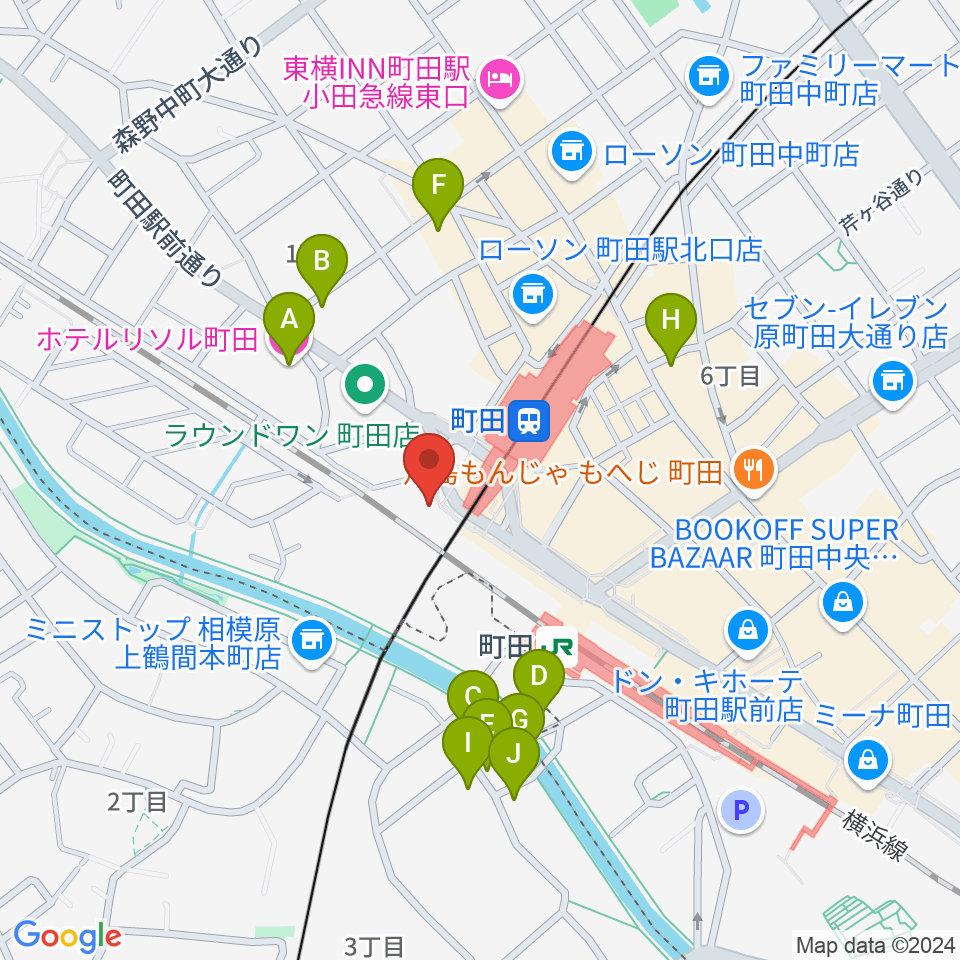 まほろ座MACHIDA周辺のホテル一覧地図