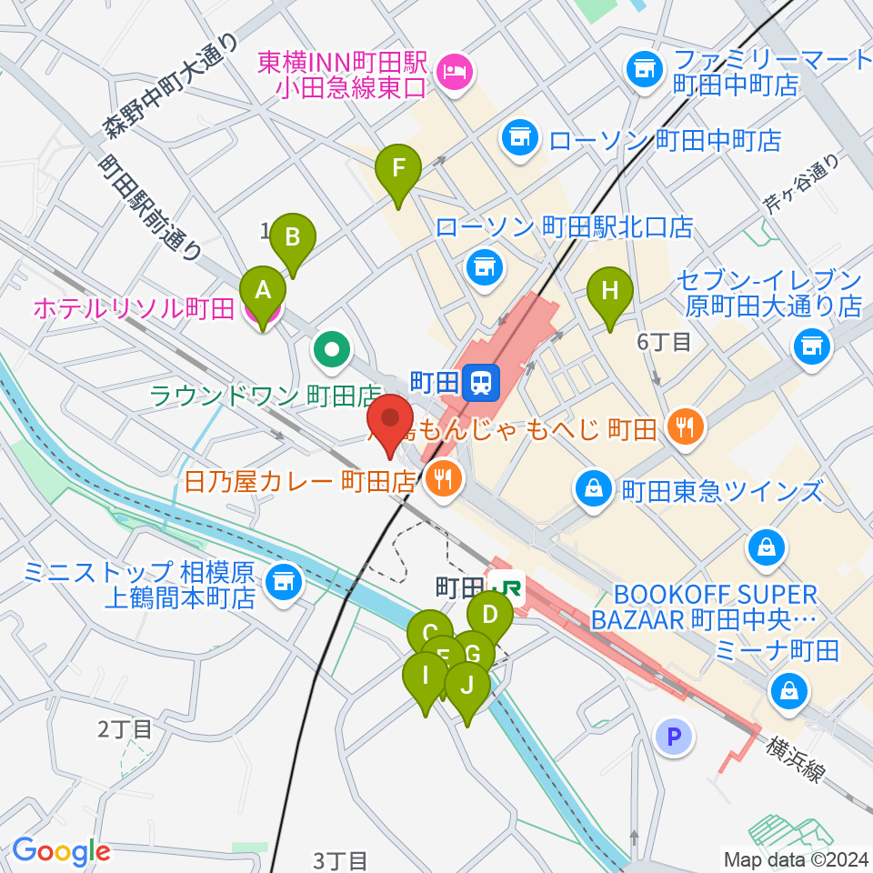 まほろ座MACHIDA周辺のホテル一覧地図