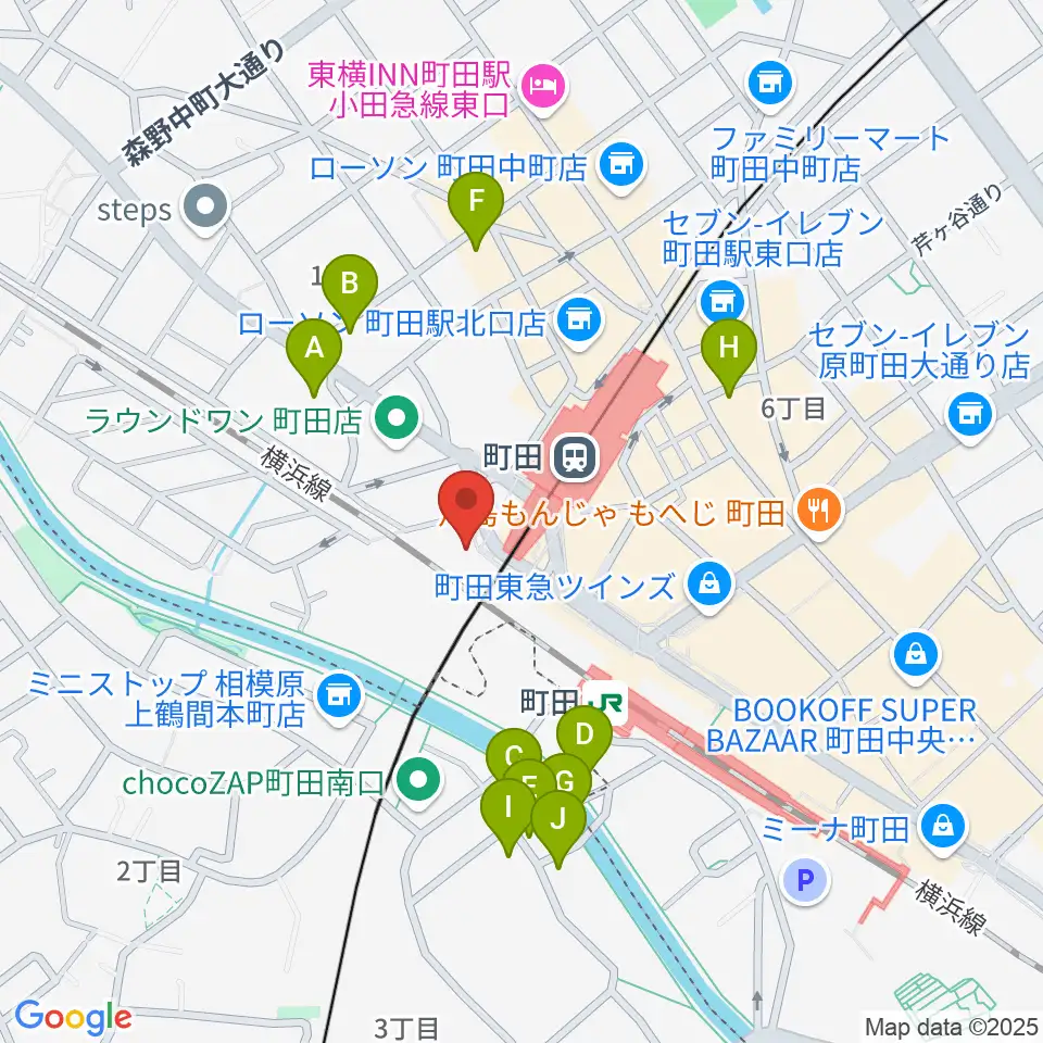 まほろ座MACHIDA周辺のホテル一覧地図