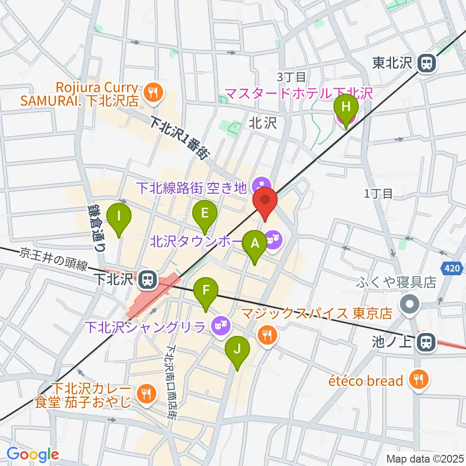 下北沢Music Island O周辺のホテル一覧地図