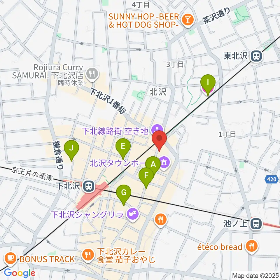 下北沢Music Island O周辺のホテル一覧地図