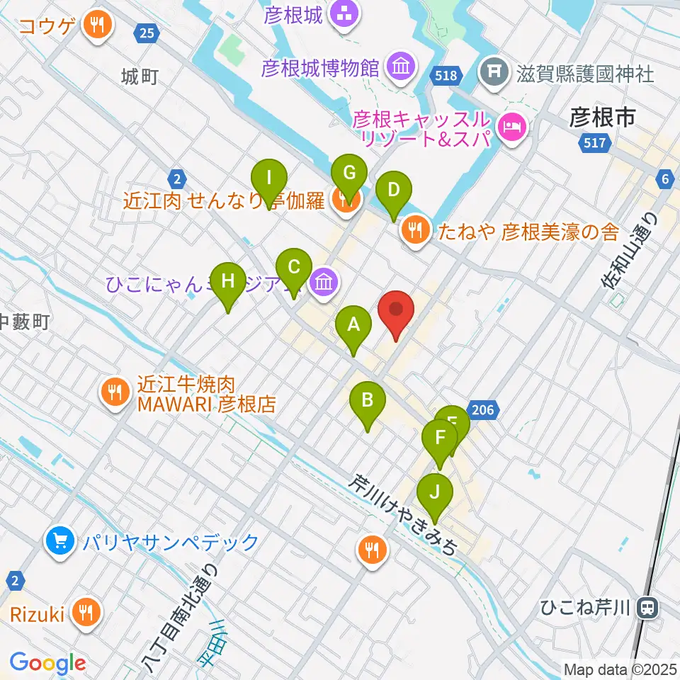 タイドミュージック周辺のホテル一覧地図