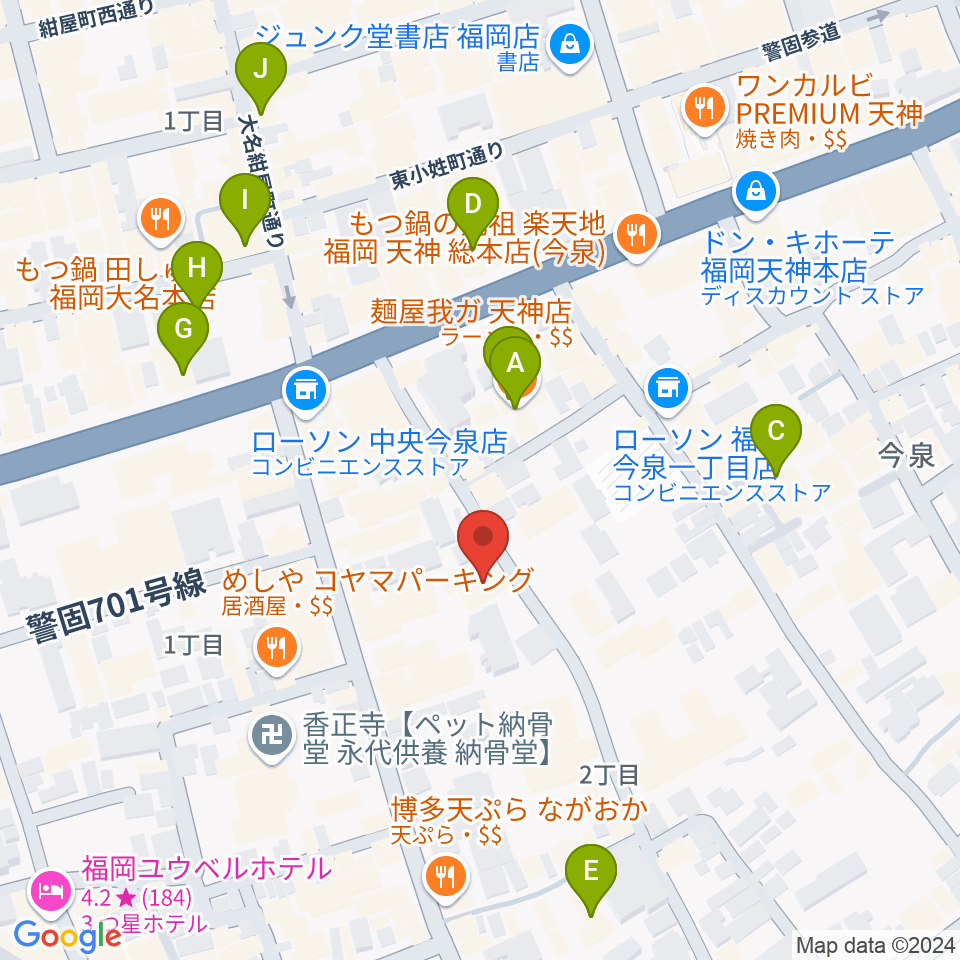 フォレストヒル周辺のホテル一覧地図