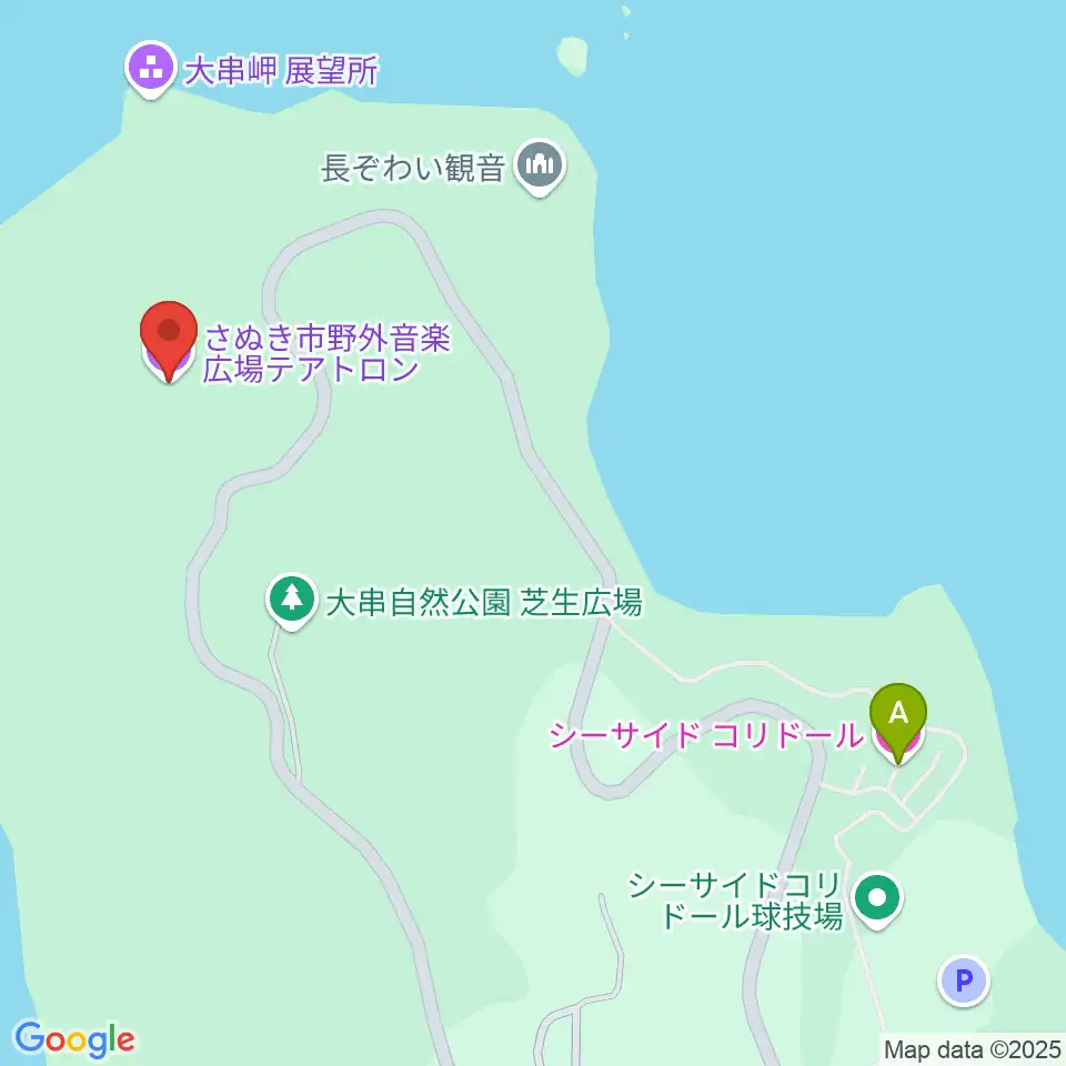 さぬき市野外音楽広場テアトロン周辺のホテル一覧地図