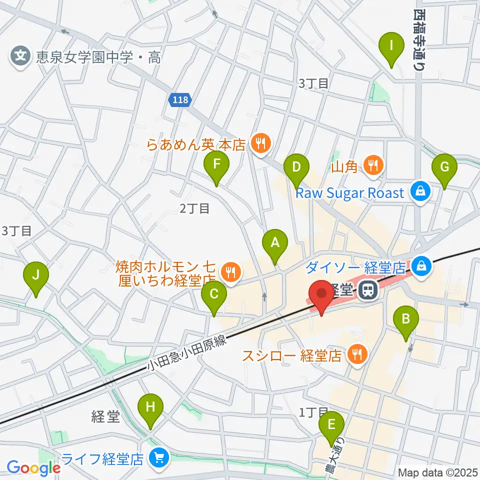 経堂Crazy Love周辺のホテル一覧地図