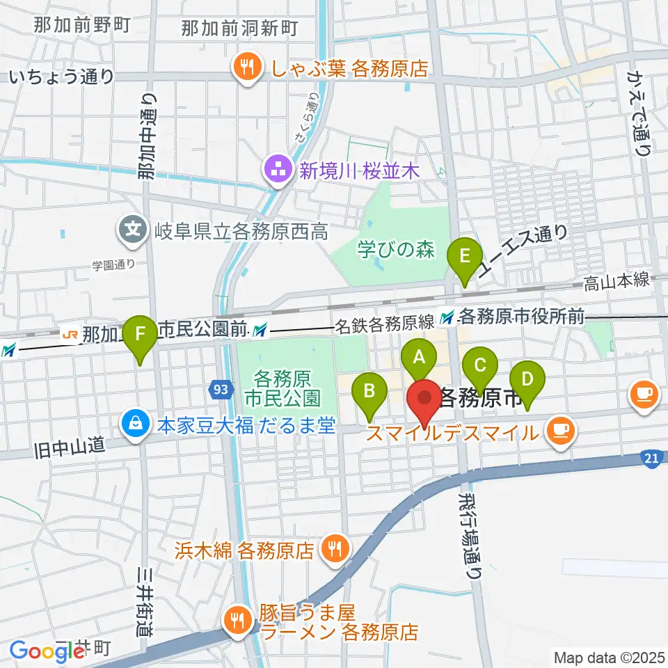 サウンドハンター各務原店 FreeMan周辺のホテル一覧地図