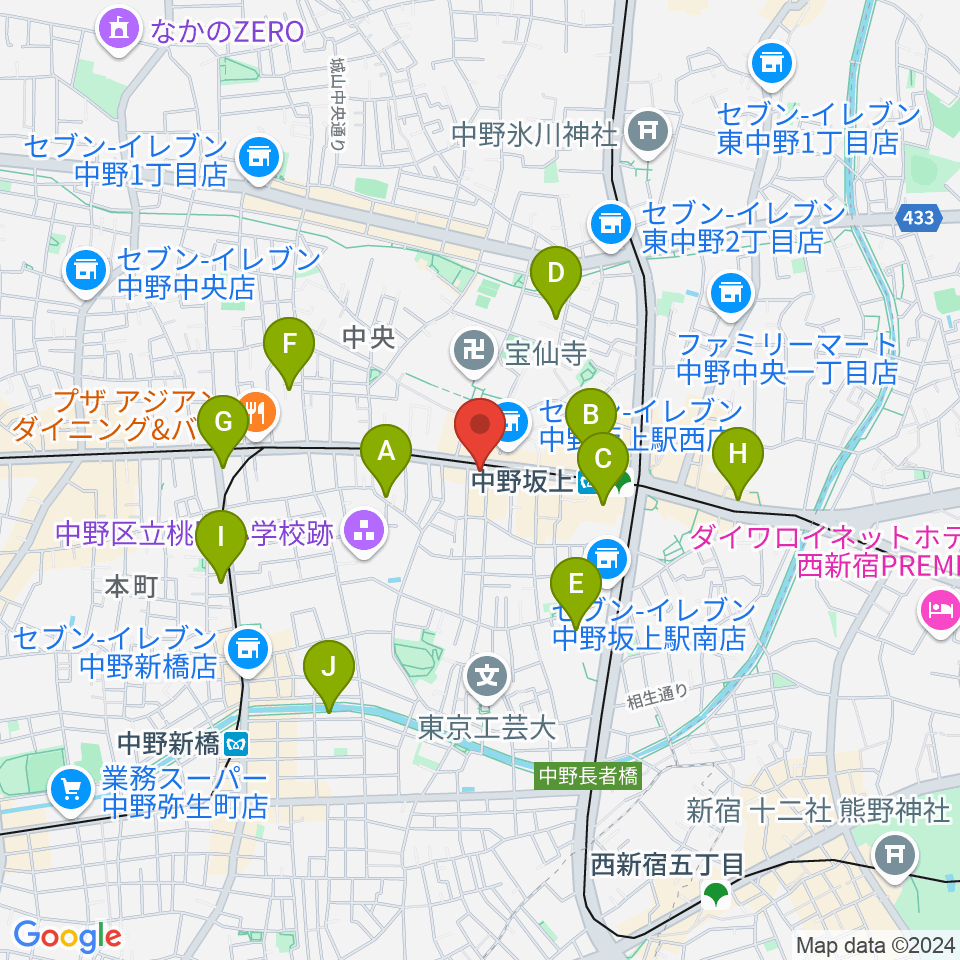 松栄楽器店周辺のホテル一覧地図