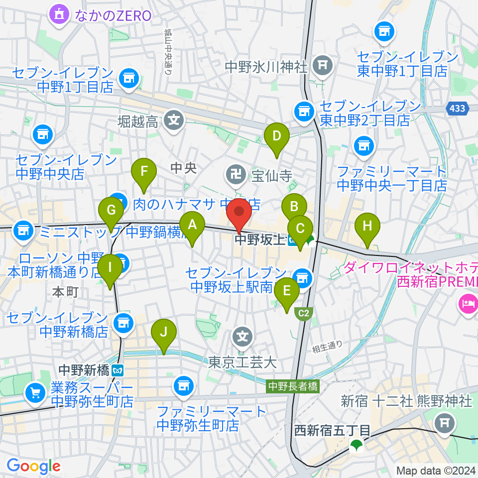 松栄楽器店周辺のホテル一覧地図