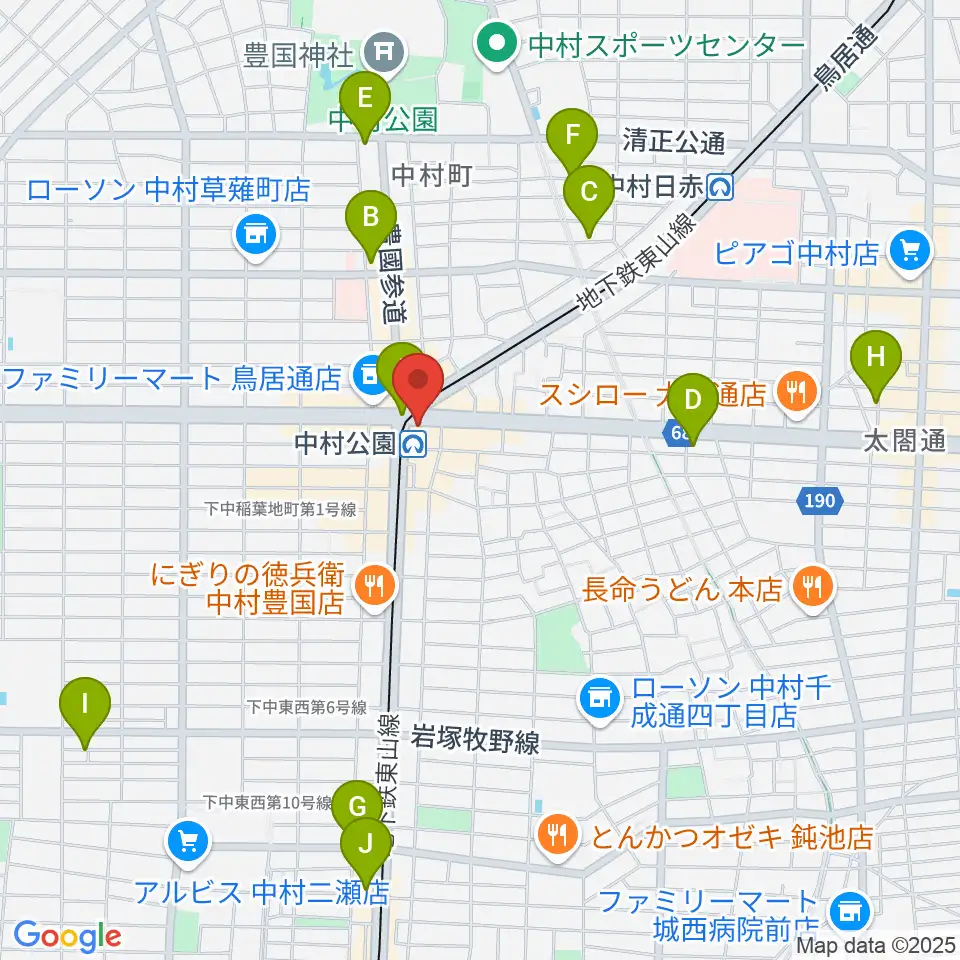 松栄楽器 名古屋店周辺のホテル一覧地図