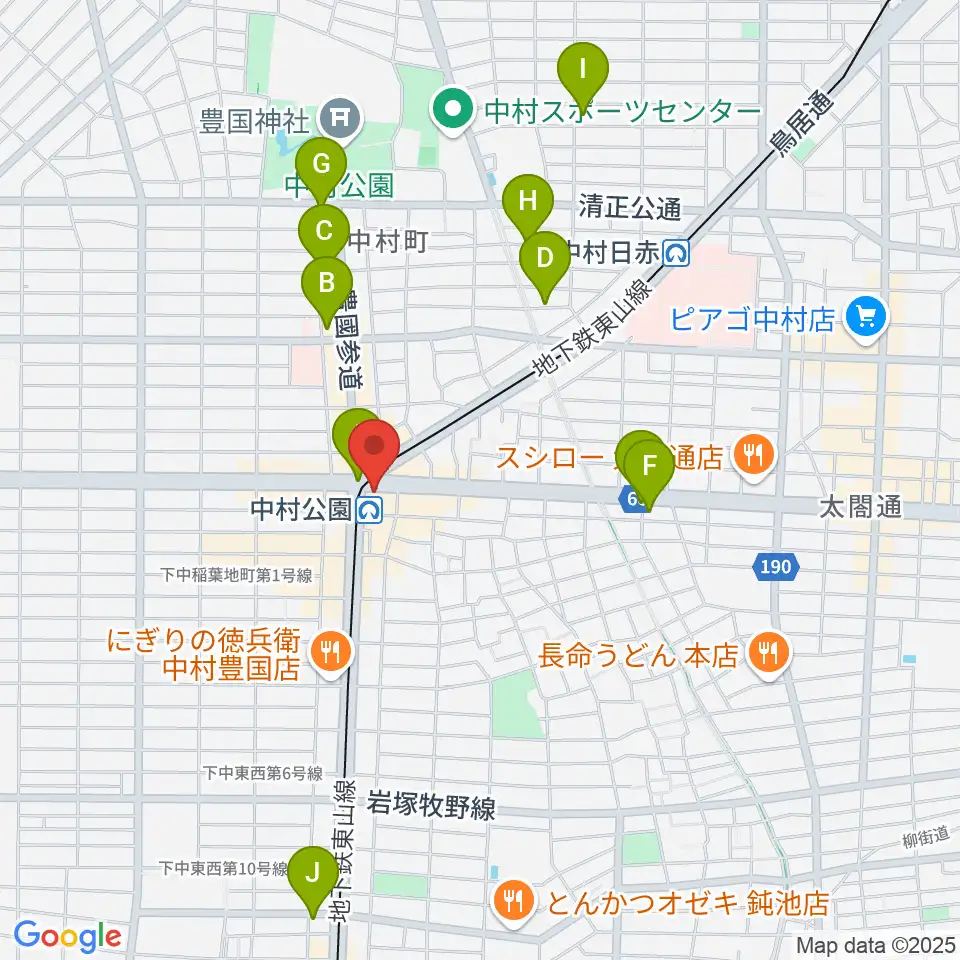 松栄楽器 名古屋店周辺のホテル一覧地図