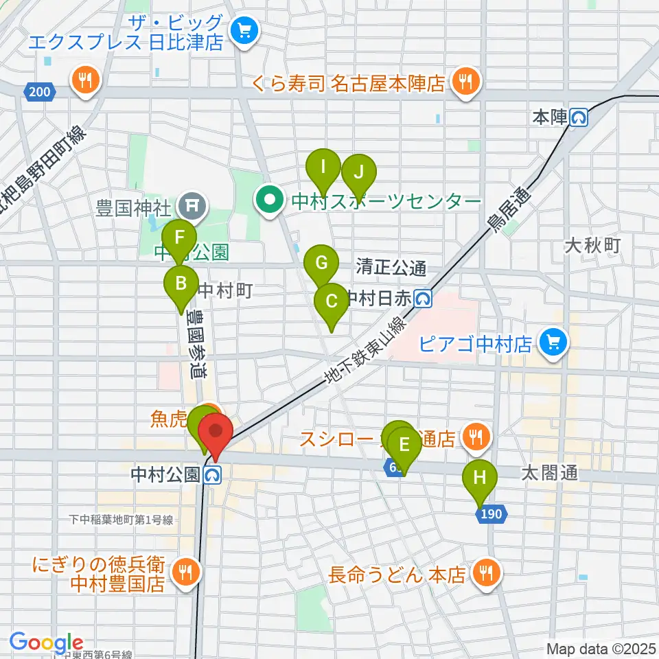 松栄楽器 名古屋店周辺のホテル一覧地図