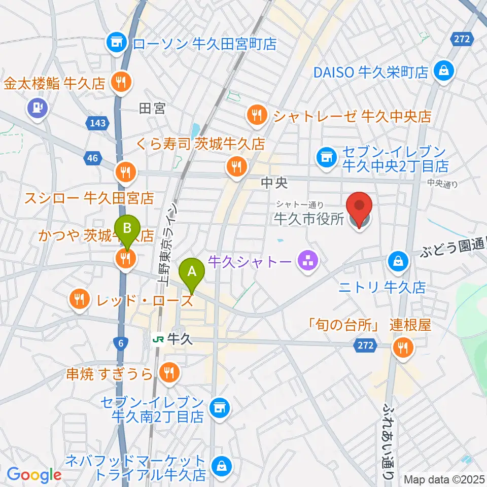 FMうしくうれしく放送（FM-UU）周辺のホテル一覧地図