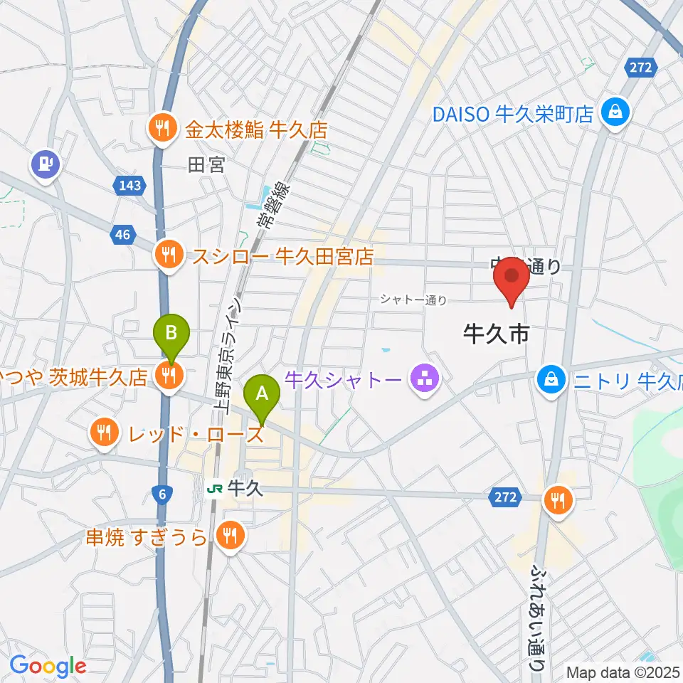 FMうしくうれしく放送周辺のホテル一覧地図