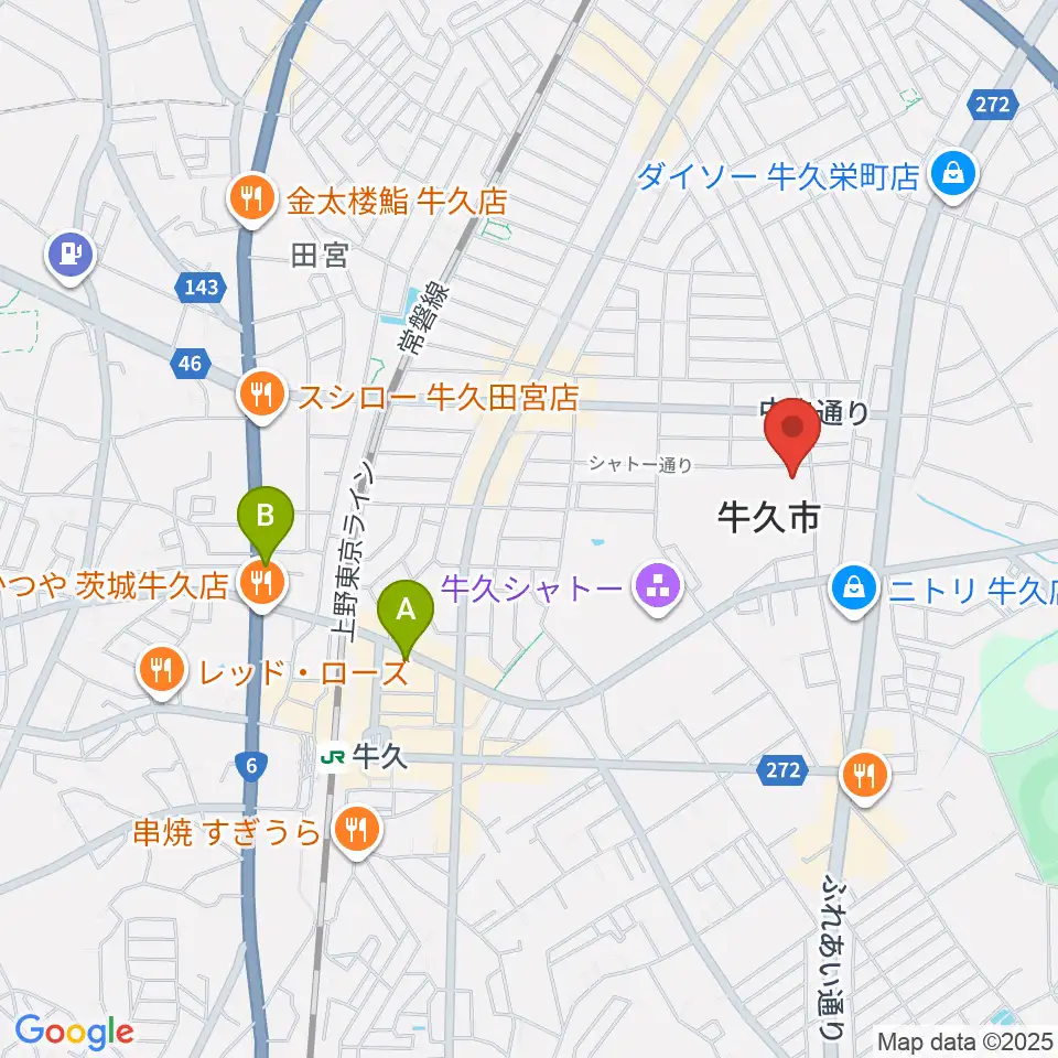 FMうしくうれしく放送周辺のホテル一覧地図