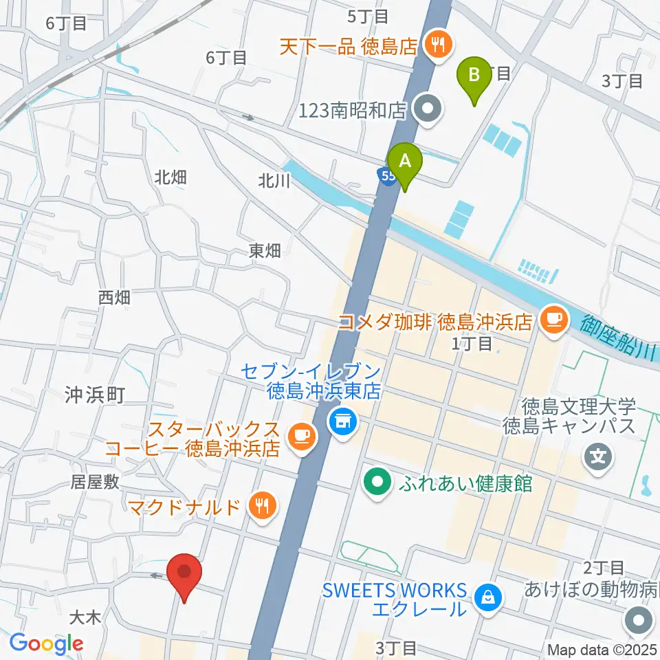 ユニスタイル沖浜周辺のホテル一覧地図