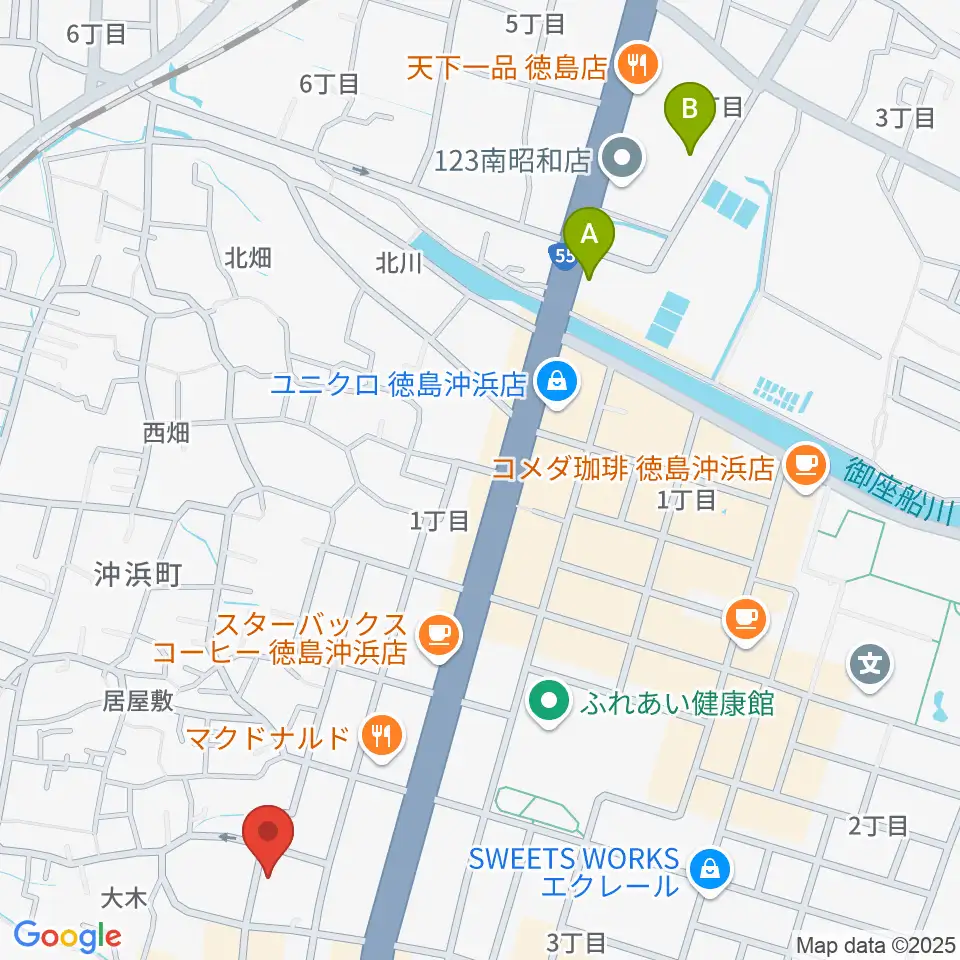 ユニスタイル沖浜周辺のホテル一覧地図