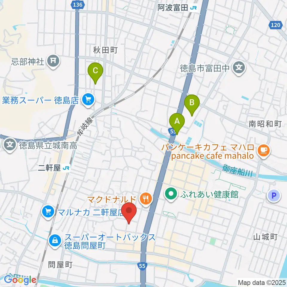 ユニスタイル沖浜周辺のホテル一覧地図