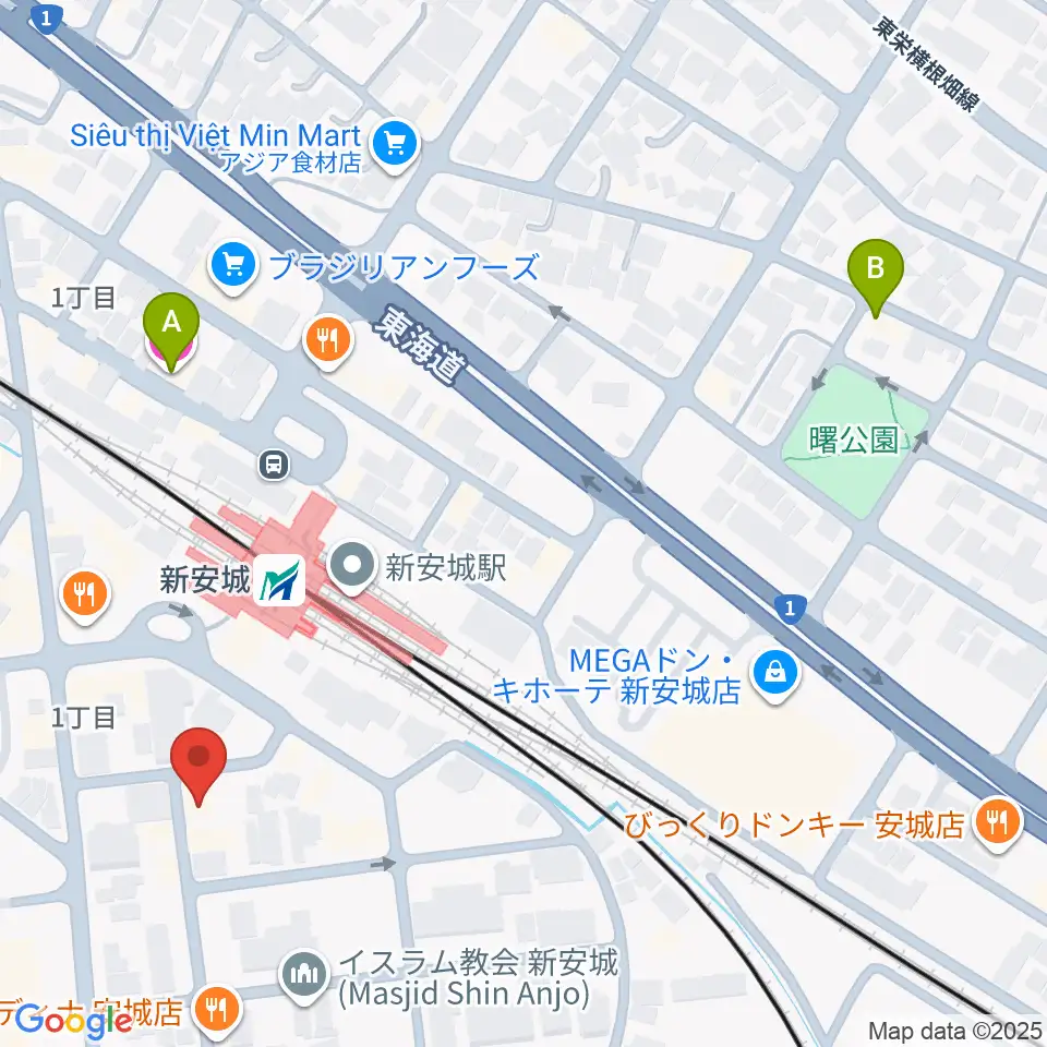 新安城RADIO CLUB周辺のホテル一覧地図