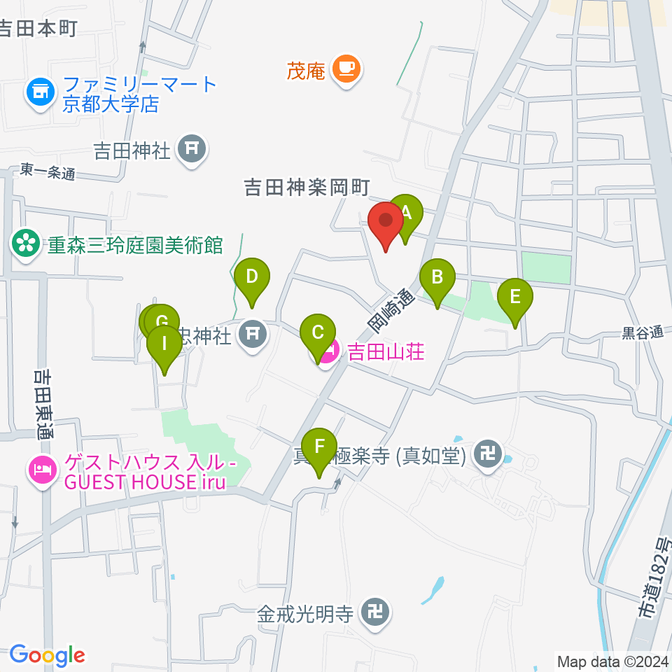 錦鱗館周辺のホテル一覧地図