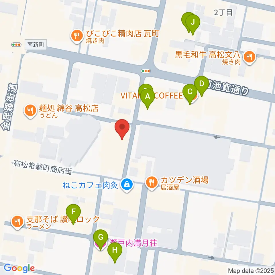 ヒッツギターズ＆ミュージック周辺のホテル一覧地図