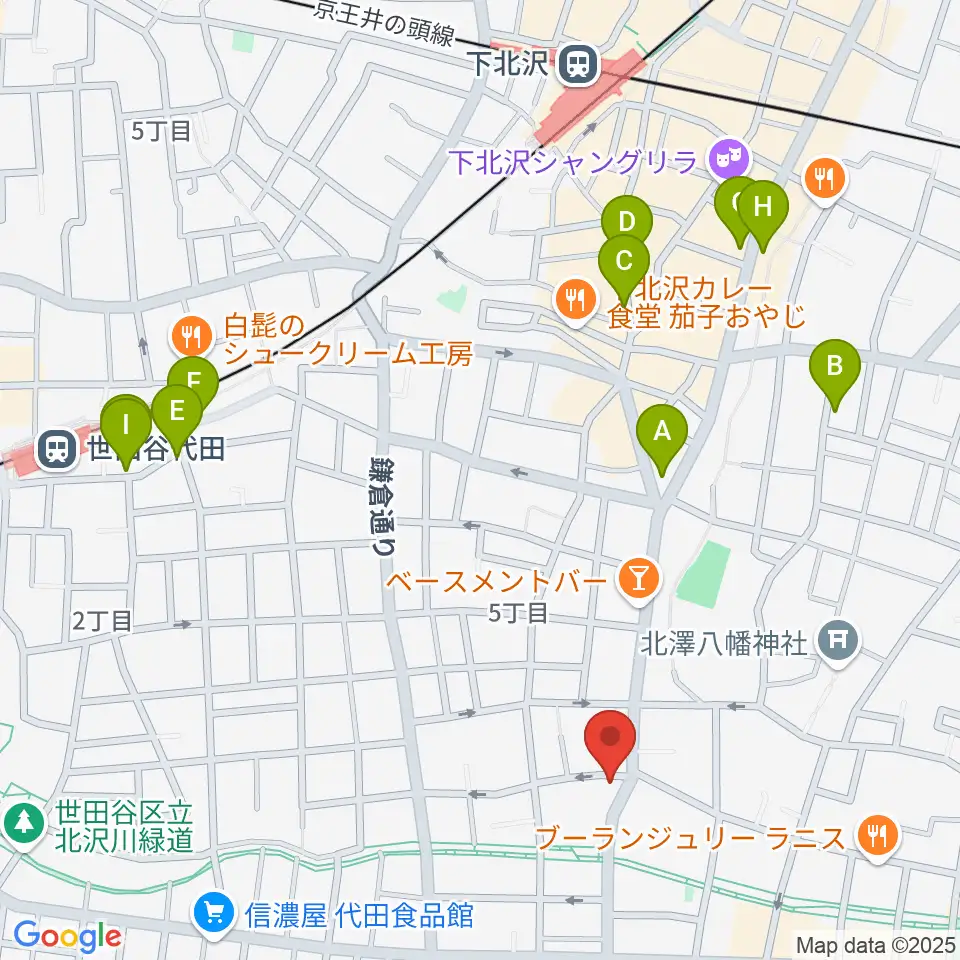 スクランブルズ代沢スタジオ周辺のホテル一覧地図