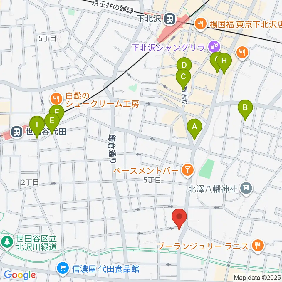 スクランブルズ代沢スタジオ周辺のホテル一覧地図