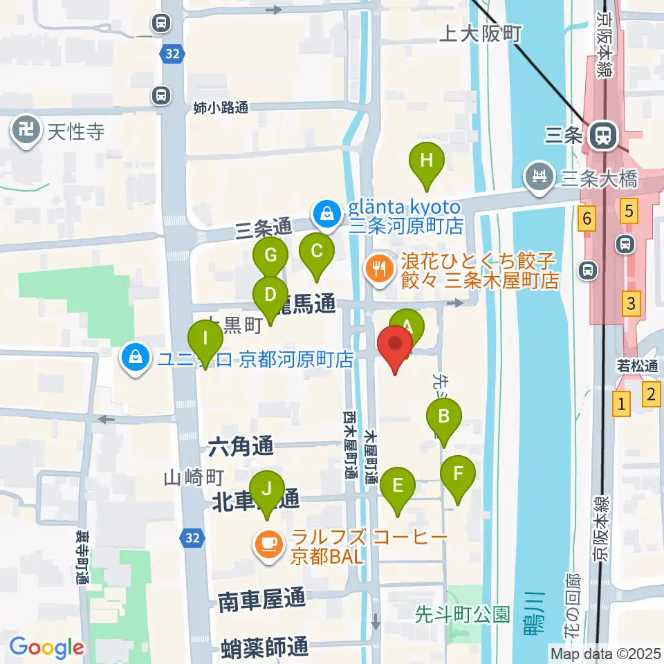 キツネ京都周辺のホテル一覧地図